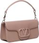 Valentino Garavani Crossbody bags Leather Shoulder Bag With V Logo Signature Detail in poeder roze - Thumbnail 3