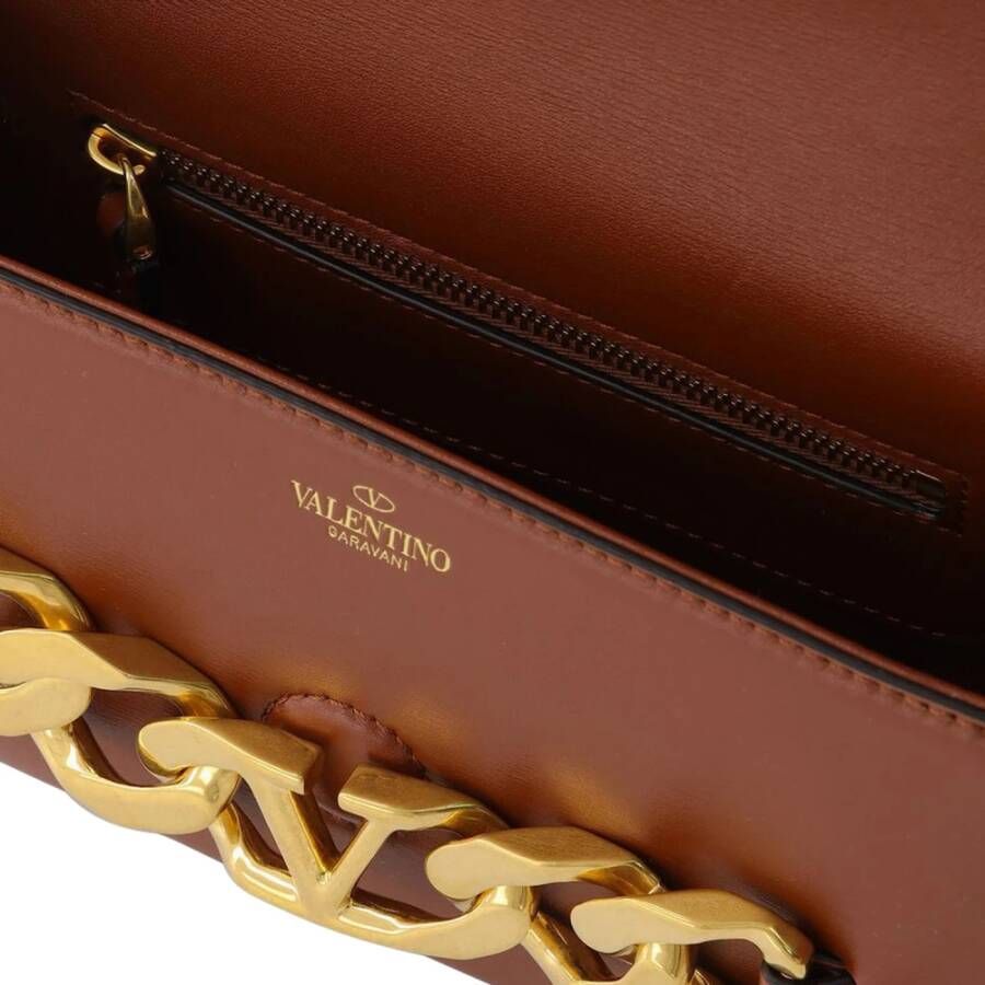 Valentino Garavani Kleine Schoudertas | Vlogo Ketting | Vit.Dauphine A.Br Morsetto Brown Dames