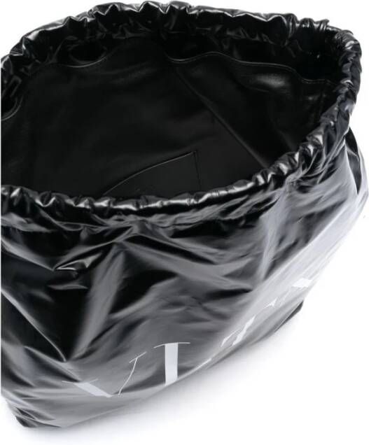 Valentino Garavani Zwarte tassen Herenrugzak in zwart en grijs stof Zwart Heren