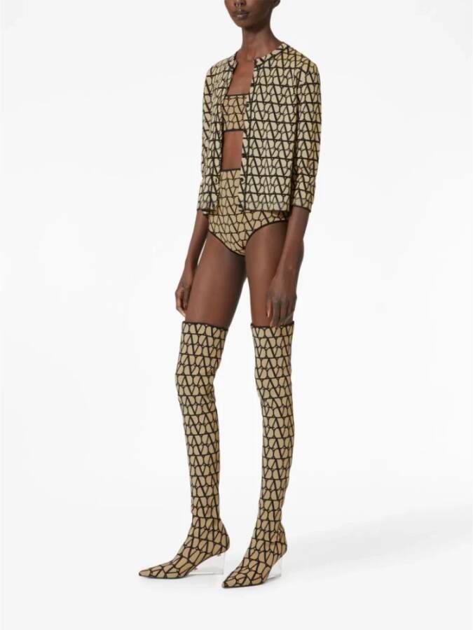 Valentino Garavani Beige Mouwloze Top Elegant en Trendy Beige Dames