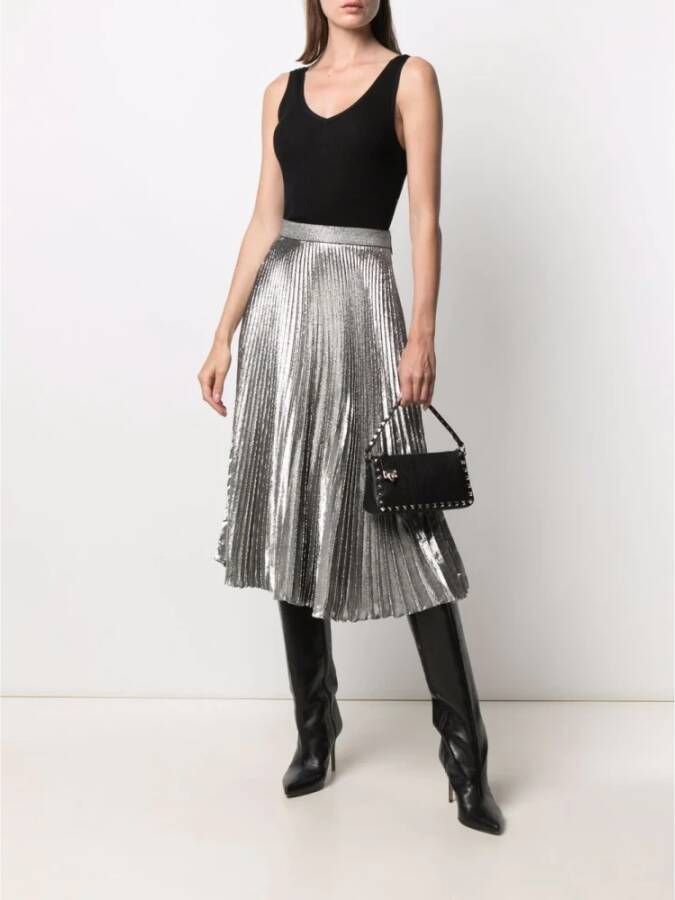 Valentino Garavani Zwarte Leren Tas met Platinum-Finish Studs Zwart Dames