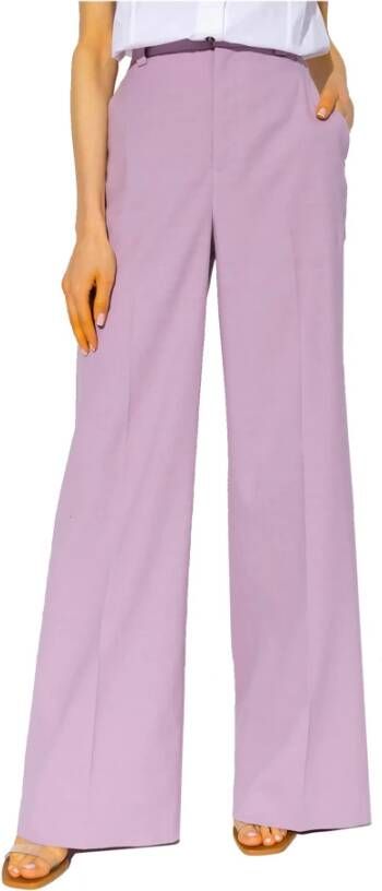 Valentino Roze Plooivoorkant Broek Purple Dames