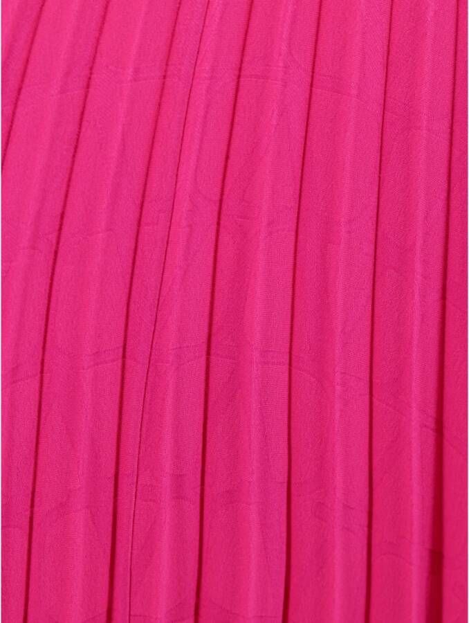 Valentino Roze Zijden Rok met Ritssluiting Pink Dames