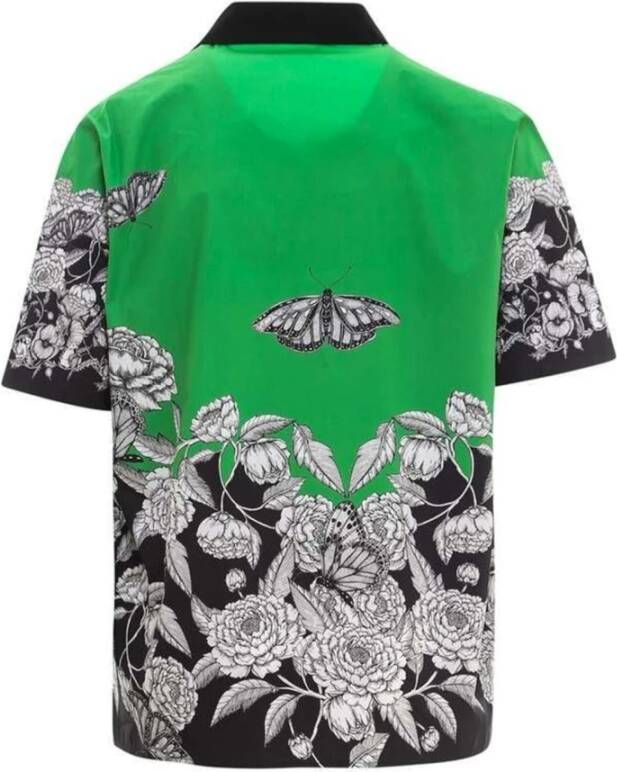 Valentino Floral Printed Shirt Groen Heren