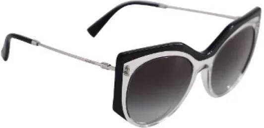 Valentino Vintage Pre-owned Acetate sunglasses Zwart Dames