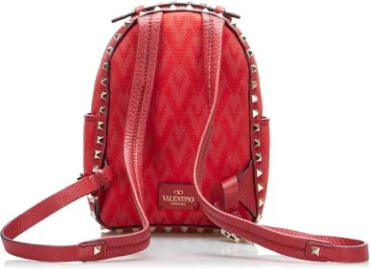 Valentino Vintage Pre-owned Canvas backpacks Rood Dames