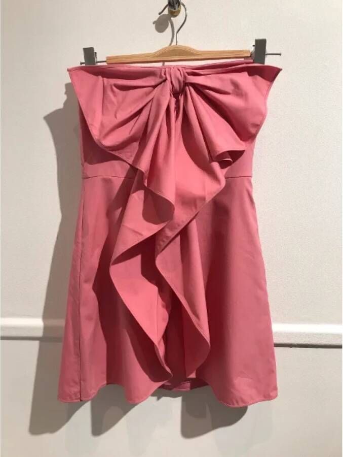Valentino Vintage Pre-owned Cotton dresses Roze Dames