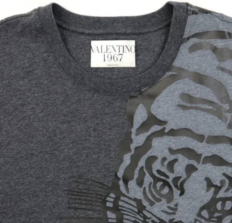 Valentino Vintage Pre-owned Cotton tops Grijs Dames