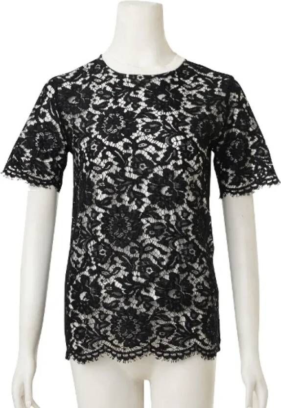 Valentino Vintage Pre-owned Fabric tops Zwart Dames