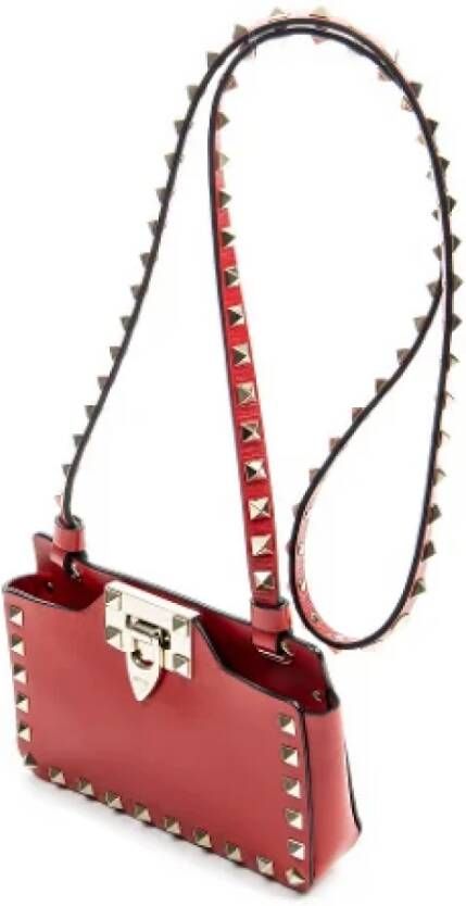 Valentino Vintage Pre-owned Leather crossbody-bags Rood Dames