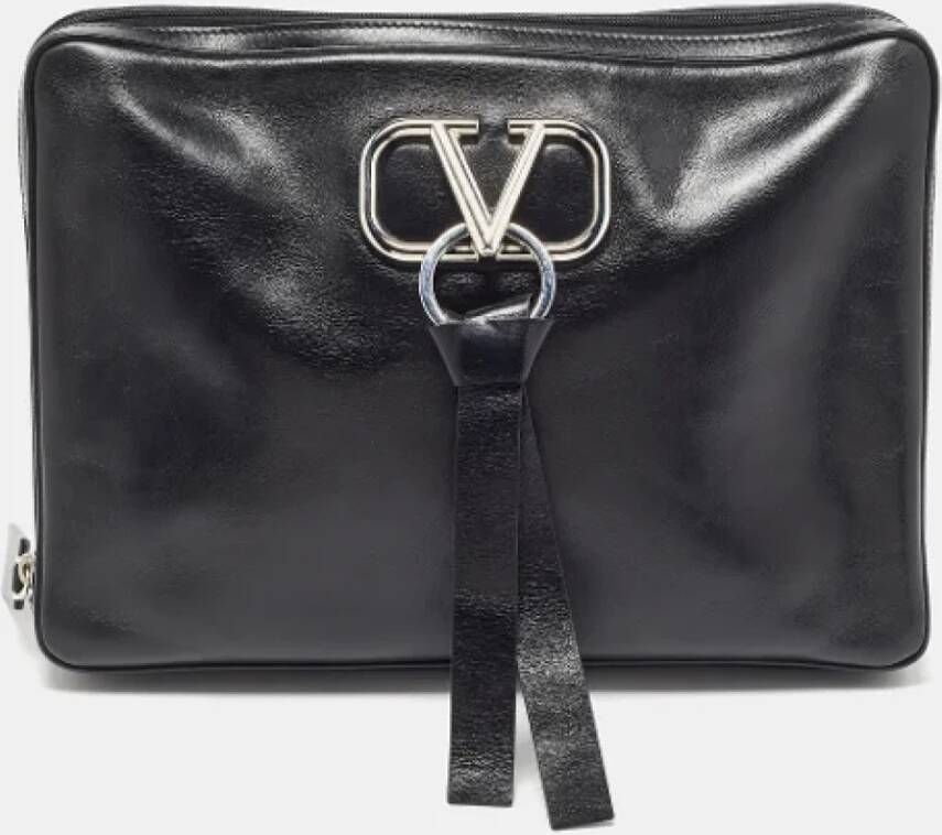 Valentino Vintage Pre-owned Leather handbags Black Dames