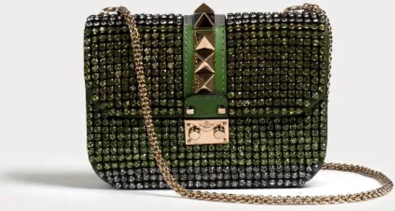 Valentino Vintage Pre-owned Leather handbags Groen Dames