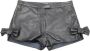 Valentino Vintage Pre-owned Leather Shorts Zwart Dames - Thumbnail 2