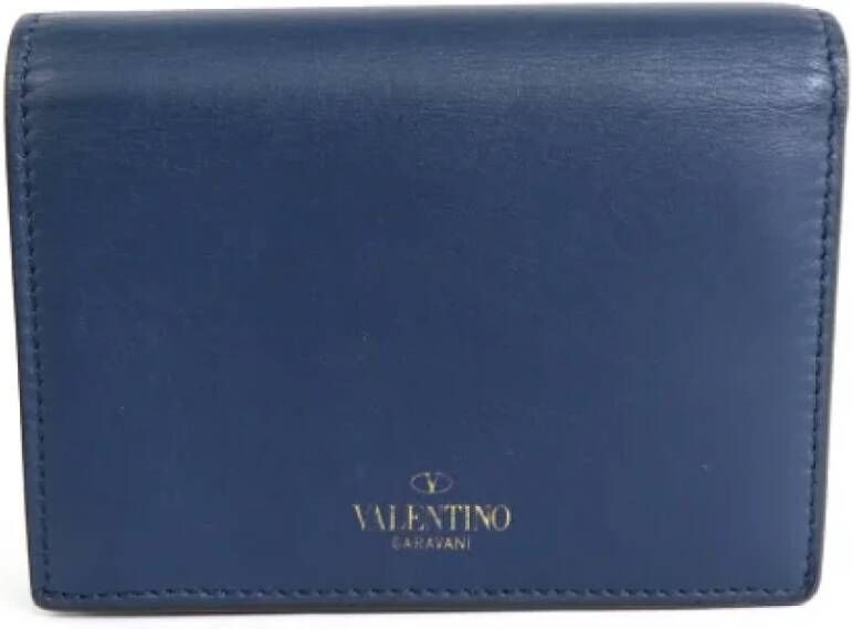 Valentino Vintage Pre-owned Leather wallets Blauw Heren