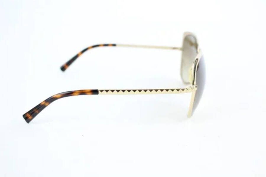 Valentino Vintage Voldoende metalen zonnebril Geel Dames