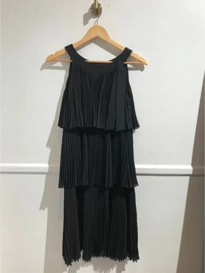 Valentino Vintage Pre-owned Polyester dresses Zwart Dames