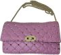 Valentino Vintage Pre-eigenaar rockstud spike kleine schoudertas Roze Dames - Thumbnail 2