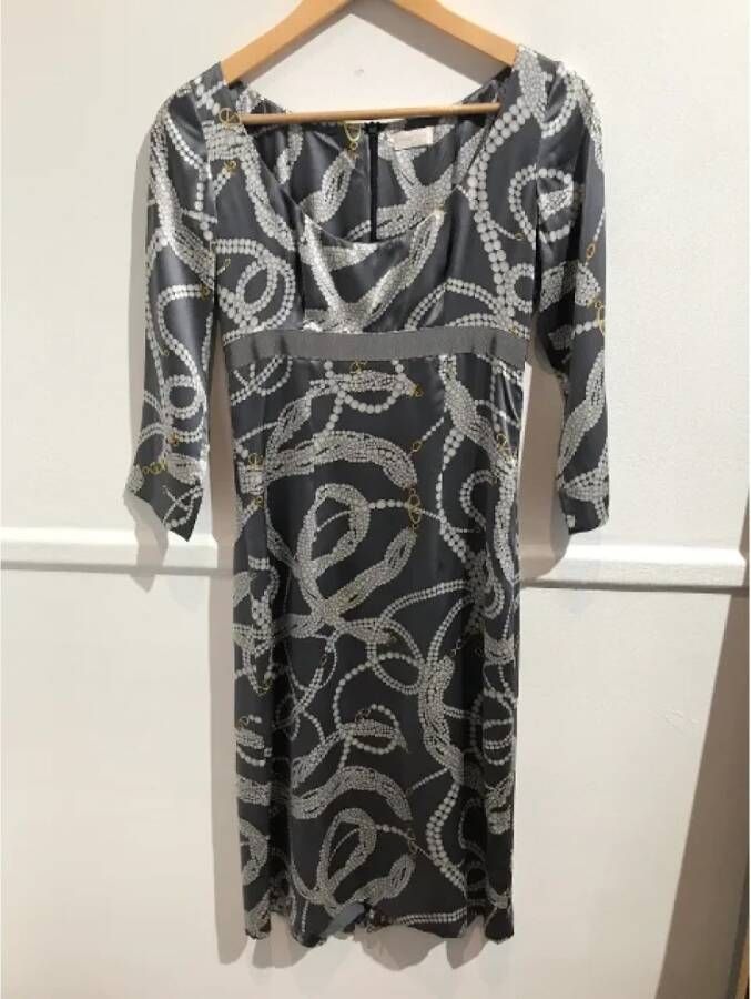 Valentino Vintage Pre-owned Silk dresses Zwart Dames