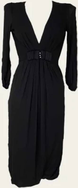 Valentino Vintage Pre-owned Viscose dresses Zwart Dames