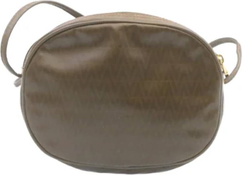 Valentino Vintage Pre-owned Leather shoulder-bags Bruin Dames