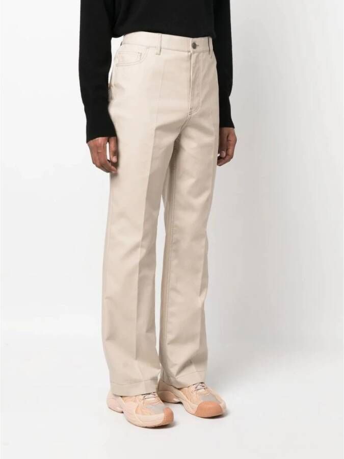 Valentino Wide Trousers Beige Heren