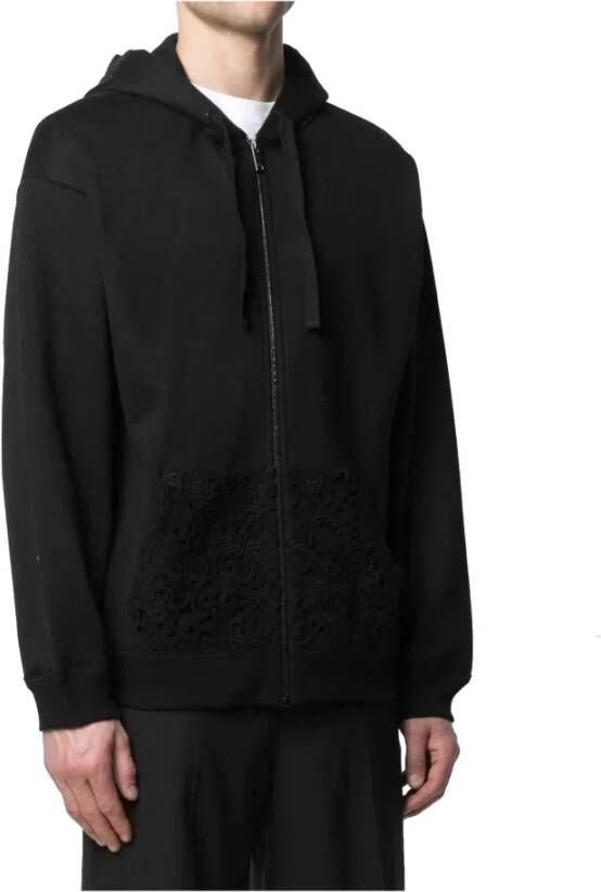 Valentino Cotton Logo Sweatshirt Zwart Heren