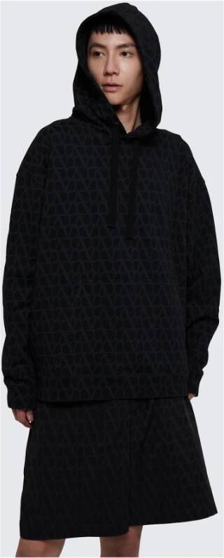 Valentino Zwarte Iconographe Sweatshirt Black Heren