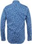 Vanguard Blauwe Casual Overhemd Long Sleeve Shirt Branches Print On Fine Jersey - Thumbnail 3