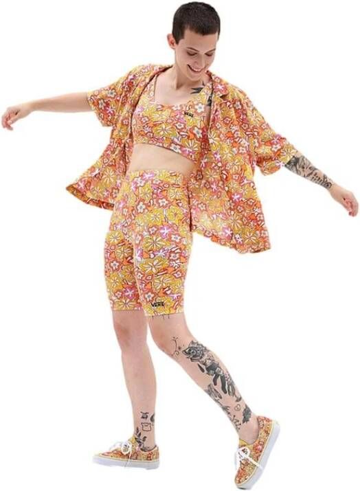 Vans Flying V Bedrukte Shorts voor Dames Orange Dames