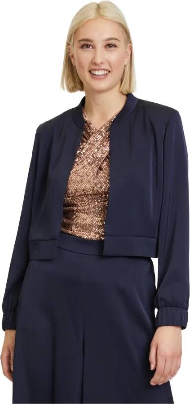 Vera Mont Sweater met rits Blauw Dames