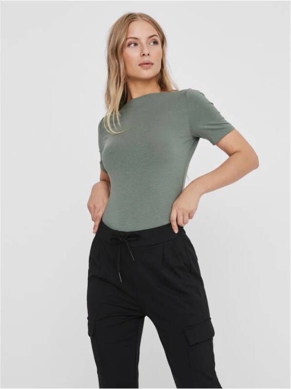 Vero Moda Stijlvolle Vmpanda Modal Dames T-shirt Groen Dames