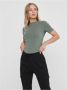 Vero Moda Stijlvolle Vmpanda Modal Dames T-shirt Groen Dames - Thumbnail 5
