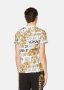 Versace Jeans Couture Christer T-shirt met barokke print en Men`s 73GAH6S0-JS099 Gold Logo Wit Heren - Thumbnail 8