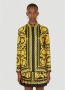 Versace Klassieke Kraag Zijden Twill Overhemd Yellow - Thumbnail 9