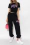 Versace Bedrukt T-shirt Zwart Dames - Thumbnail 2
