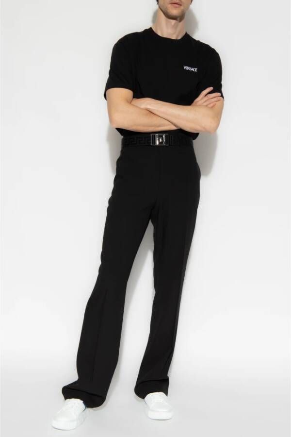 Versace Bedrukt T-shirt Zwart Heren