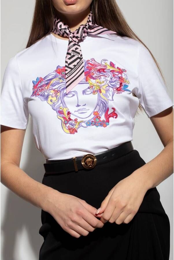 Versace Belt with decorative buckle Zwart Dames
