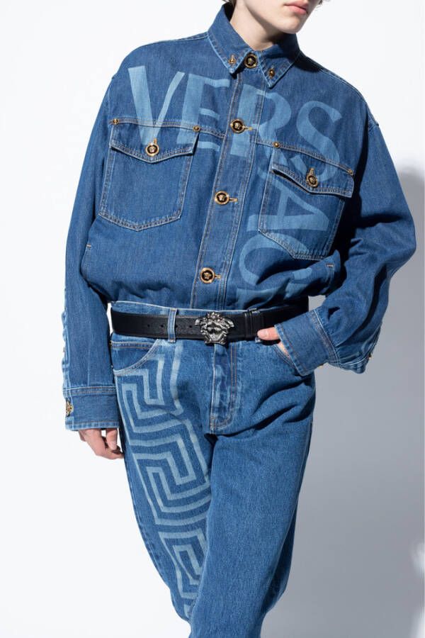 Versace Riem Zwart Heren