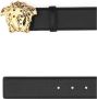 Versace Zwart Leren Medusa Riem Black Heren - Thumbnail 13