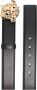 Versace Zwart Leren Medusa Riem Black Heren - Thumbnail 8