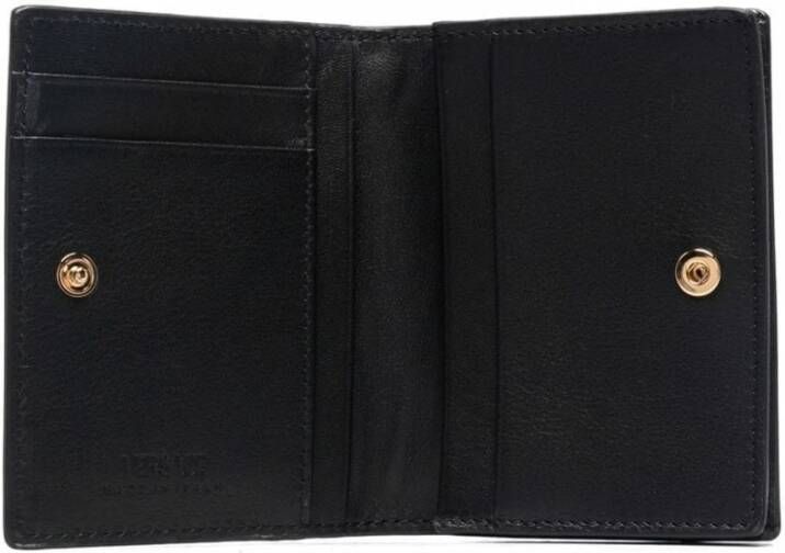 Versace Bi-Fold Portemonnees van Kalfsleer Zwart Heren