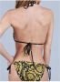 Versace Barok Print Triangel Bikini Top Beige Dames - Thumbnail 2