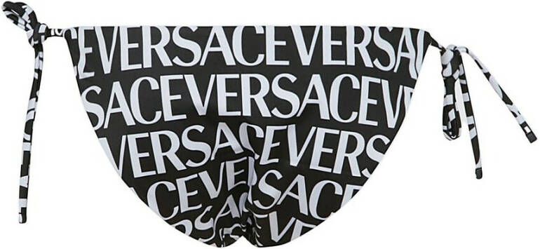Versace Gedrukte polyester mengsel Bikini Bottom Zwart Dames
