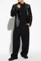 Versace Leren jas met enkele rij knopen Black Heren - Thumbnail 2