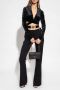 Versace Zwart Fluweel Hoodie Top met Kruislings Taille Black Dames - Thumbnail 2