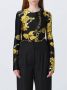 Versace Jeans Couture Zwarte Chain Couture Body met Lange Mouwen Paarse Chain Couture Top voor Vrouwen Black Purple Dames - Thumbnail 14