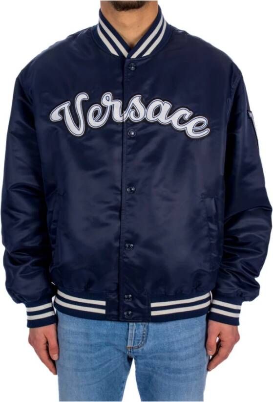 Versace Bomber Jackets Blauw Heren