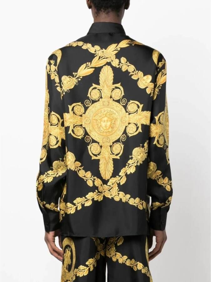Versace Casual overhemden Black Heren
