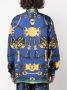 Versace Zijden overhemd met print en puntige kraag Blauw Heren - Thumbnail 2