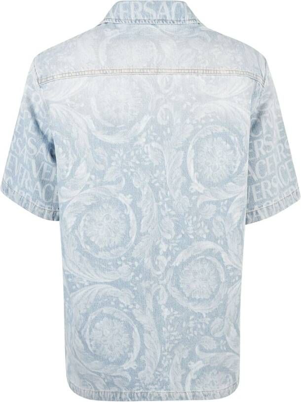 Versace Denim Overhemden voor Heren Blauw Heren